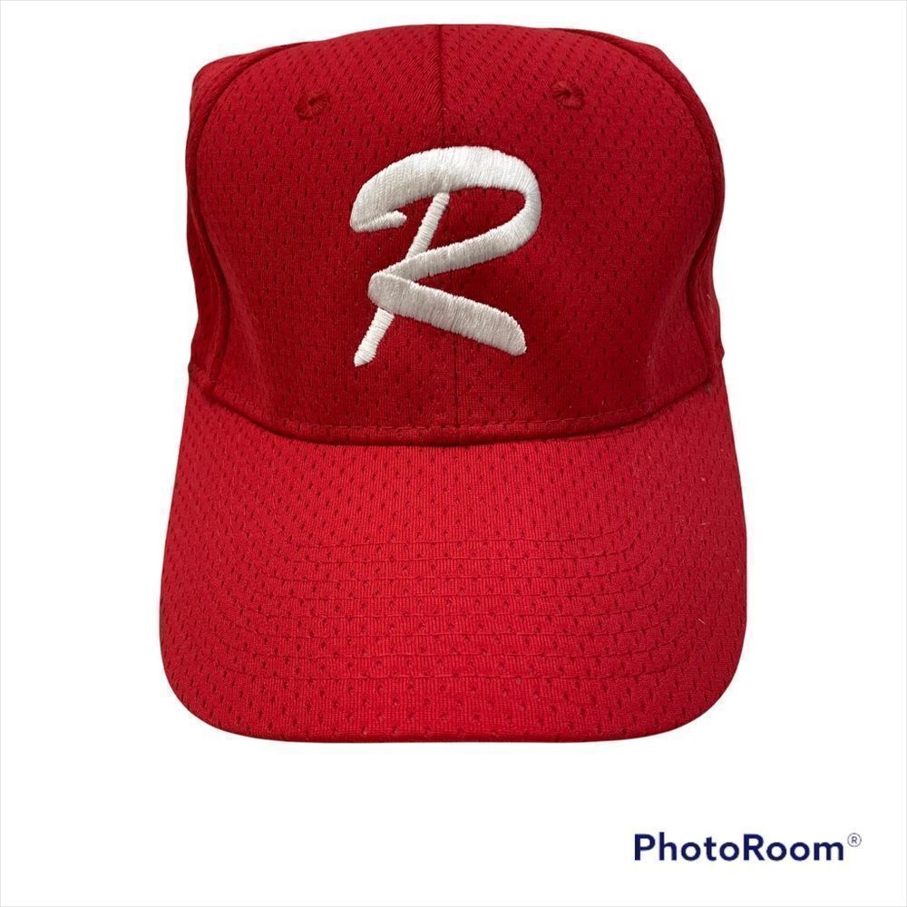 NWOT Augusta Sportswear Red and White R Baseball Cap One Size Adjustable‎